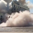 O Hotel Saratoga, no centro de Havana, foi destruído com a combustão