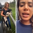 Anitta e Luisa Mell se revoltam com abandono de cães e fazem resgate em estrada