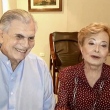 Pedro Bial entrevista os atores Tarcísio Meira e Glória Menezes - Reprodução/TV Globo